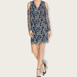Sam Edelman NWT Cold Shoulder Embroidered Mesh Dress size 6